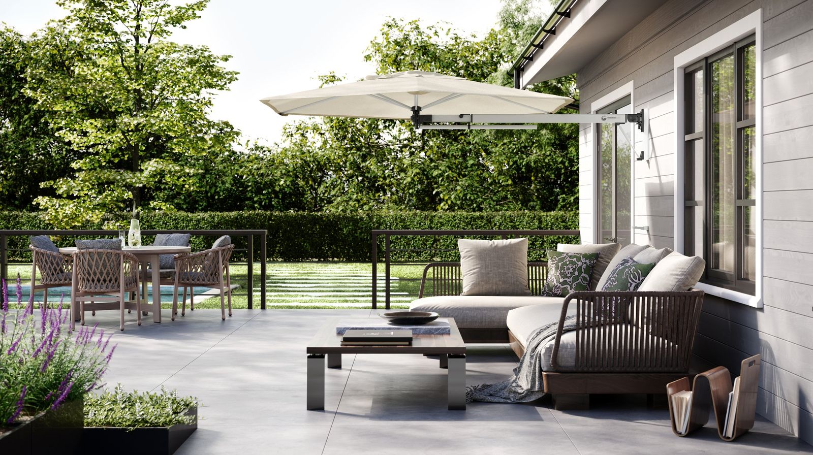 Shadowspec Retreat on a home patio