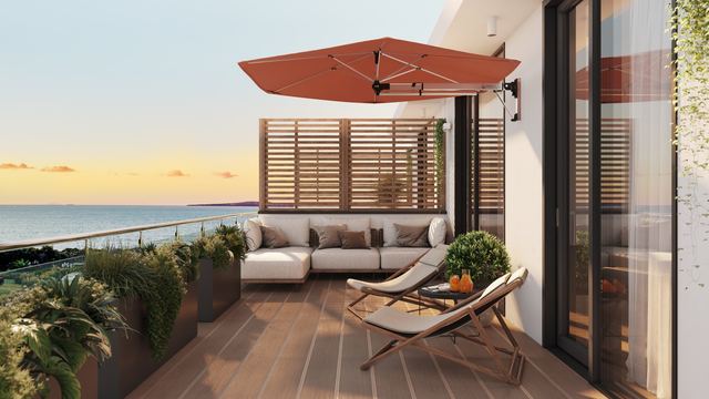 Shadowspec Retreat on a balcony